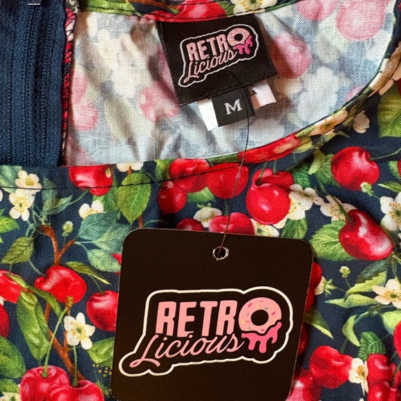 NWT Retrolicious ModCloth Cherry Blossom Dress - Picture 3 of 8